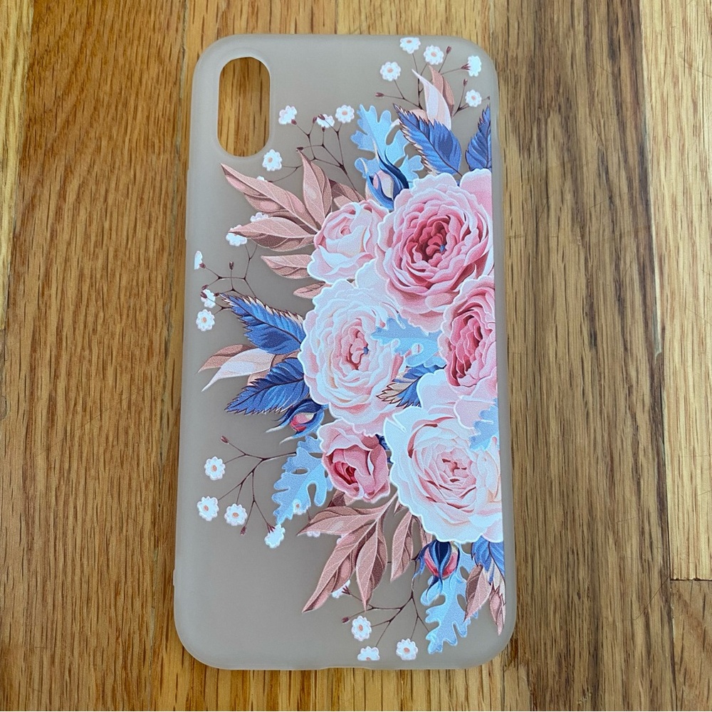 iPhone X/XS Floral Phone Case Frosted Phone Cover